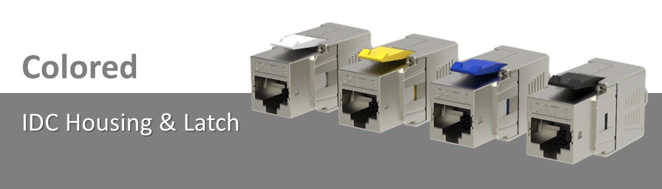 Kleurrijke Cat8 afgeschermde keystone jack service